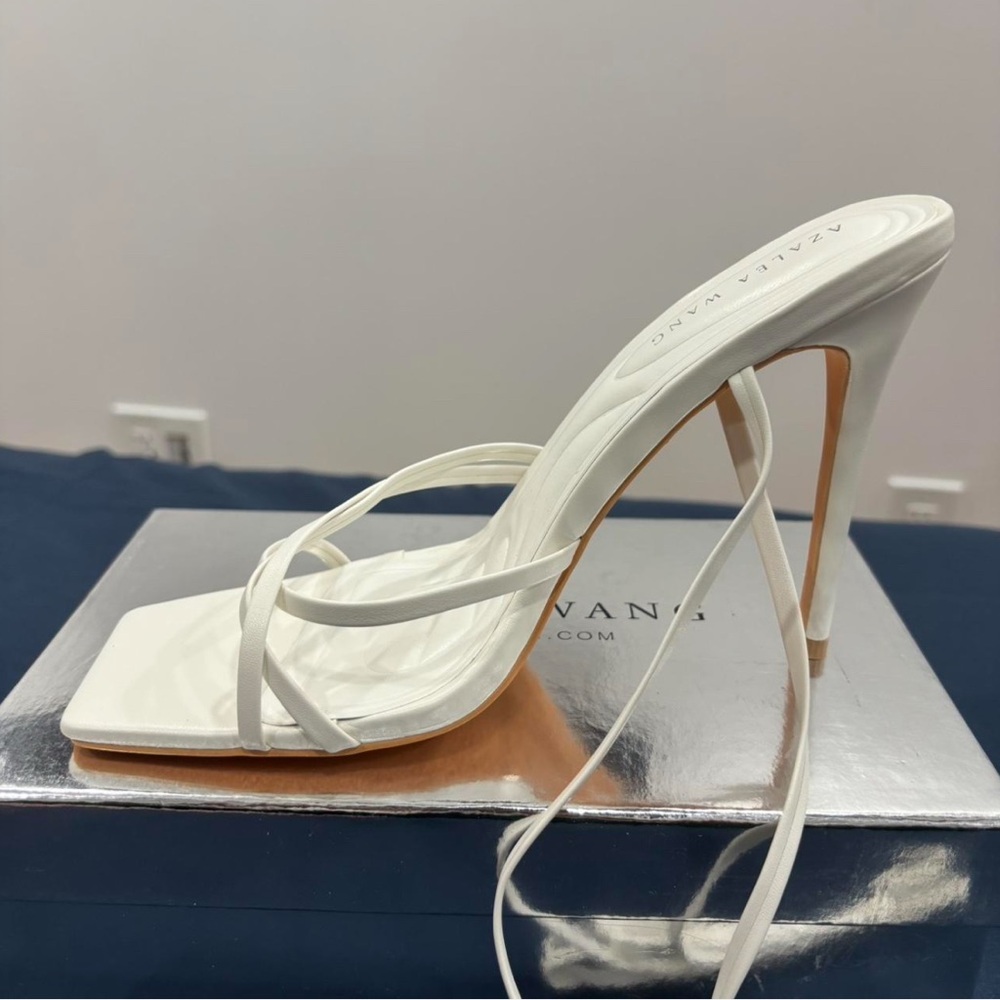 Stylish White Strappy Heels